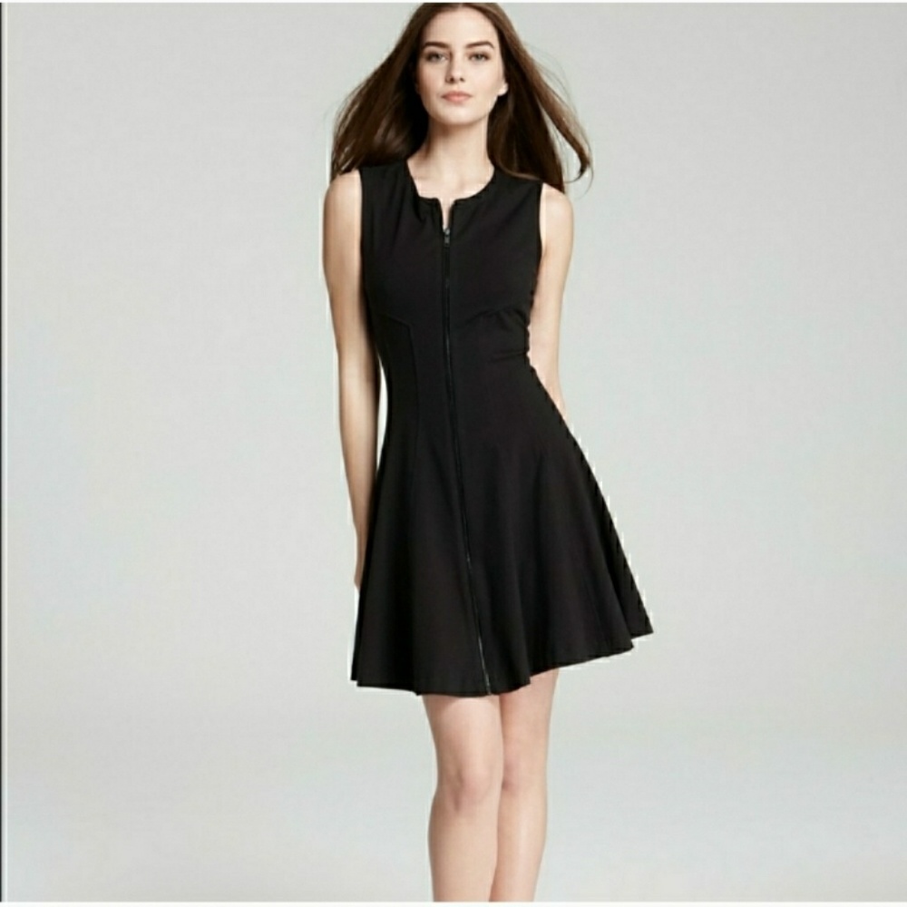 NWT Theory Bonbi Black Dress 10 Fit & Flare
